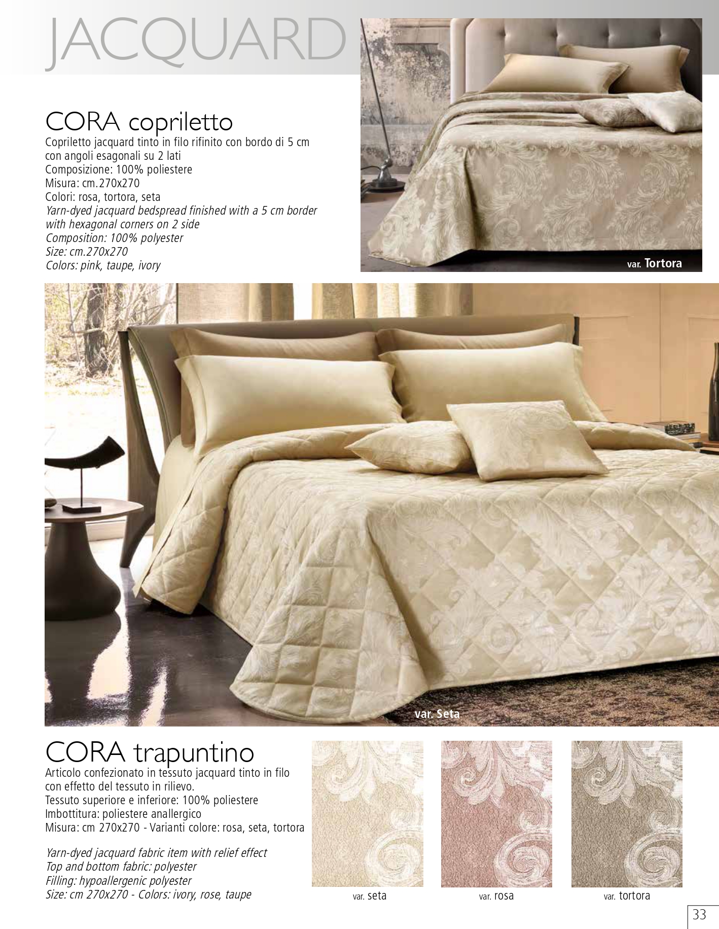 copriletto trapuntato cora